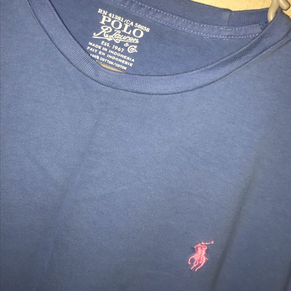Men’s polo Ralph Lauren tee, blue size Large